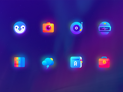 Aurora Icon app design icon illustration ui ux