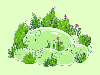 Jelly rabbit illustration rabbit ui