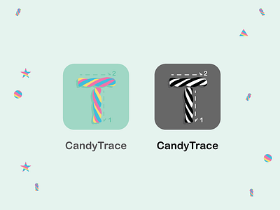 CandyTrace Logo Design app for kids app logo branding logo