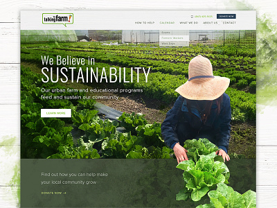 The Talking Farm | Web Design design farm garden homepage sustainable farming textures ui urban farming ux watercolor web website banner