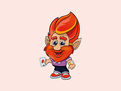 Dwarf 2020 2d art cartoon character childrens book dwarf fire gradient illustration kids phone watch