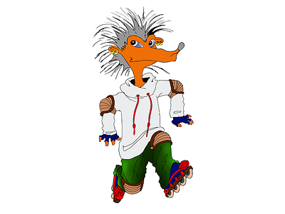 Hedgehog Character 2d art cartoon character children book hedgehog illustration inspiration rollers sport