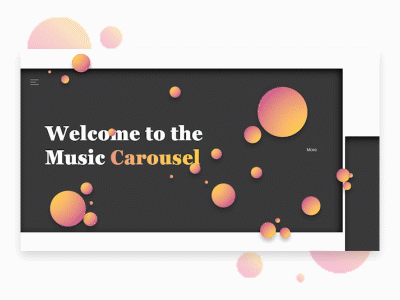 UI - Carousel Concept album bubble design motion music powerpoint slideshow uianimation uidesign ux ux ui
