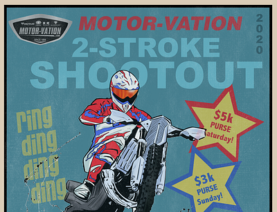 2020 2 Stroke Shootout Poster 01 branding brochure design illustration illustrator marketing poster print typography vector