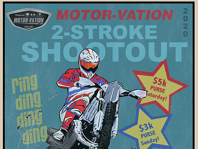 2020 2 Stroke Shootout Poster 01 branding brochure design illustration illustrator marketing poster print typography vector