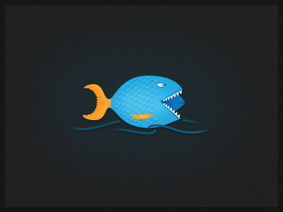 Fish illustration capture fish illustration takeover teeth waves