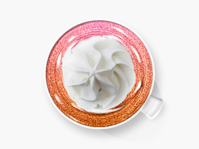 Coffee cap coffee cream illustration orange pink whipped