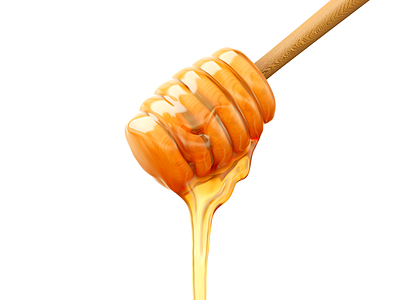 Honey dipper 2 3d 3d illustration drip honey illustration liquid render splash