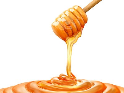 Honey dipper 3 3d 3d illustration cgi drip honey illustration liquid splash