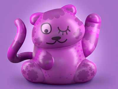 Lucky tiger cat’s baby 3d 3d character 3d illustration cartoon cat character design illustration lucky cat tiger
