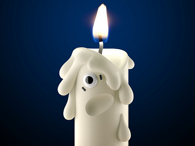 Half life candle 3d 3d character 3d illustration 3d render burnt candle character design character illustration toydesign