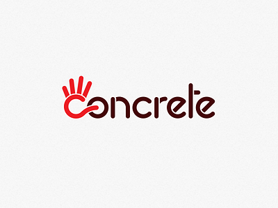 Logo of CMS Concrete5, variant branding concrete concrete5 hand human identity logo logotype mark palm