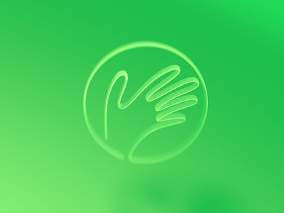 Solutions ID logo for Simplex branding circle green volume hand identity logo logotype recognising render simplex