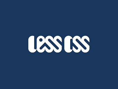 Less CSS typography with only two lines css font identity less lettering lines logotype negative type typography