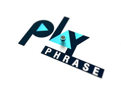 Logo for Play Phrase service branding focus identity lettering logo logotype phrase play render service sound video