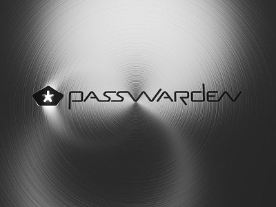 Passwarden Logo anisotropy brending identity logo logotype metal password protection render