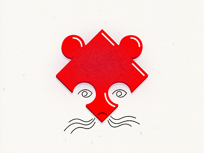 Puzzle mouse animal ears idea illustration lines mouse nose puzzle vision