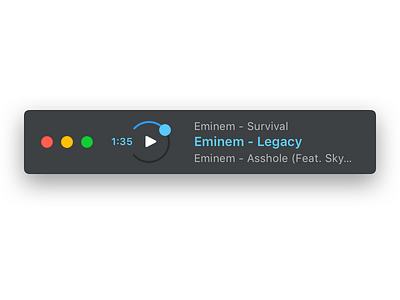 Daily Ui #009. Music Player. app daily ui daily ui 009 mac os music player