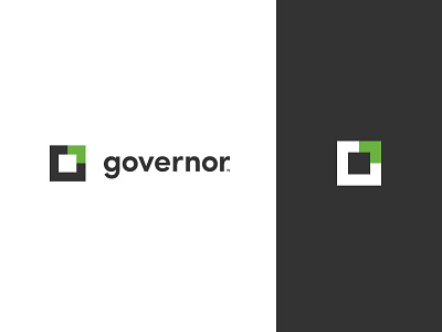 Governor Logo black branding cloud cms green