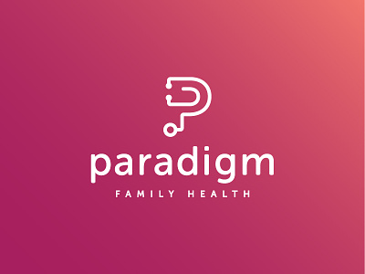 Paradigm Family Health branding logo medical pink