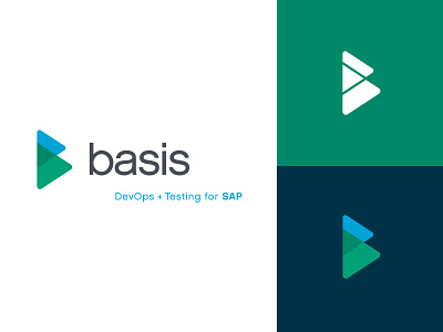 Basis Technologies blue branding design logo tech company typography
