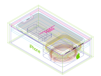 iPhone X Package Design apple branding design illustration illustrator isometric design logo minimal package design product design ui ux vector xray