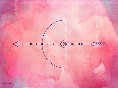 ILLUSTRATION | Flecha Rosa arrow design geometric illustration pink