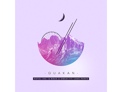 SINGLE | Quakan art blue colors design moon music purple single single art song