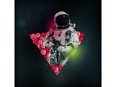 COLLAGE | Astronauta art astro astronauts blue collage collageart colors design flower illustration psd space star