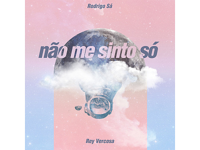 SINGLE | Não me sinto só art astro astronauts blue cloud collage collageart colors colos design eletronic moon music psd single single art song