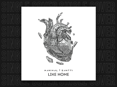 SINGLE | Like Home art artist collage cover cover art design edm eletro eletronic illustration junior lima minimal music pop psd sandy junior single single cover song spotify