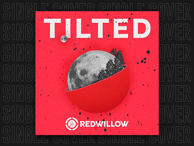 SINGLE | Tilted art collage collageart colors cover edm eletronic ep cover moon music planet psd red release single single art single cover song spotify tilted