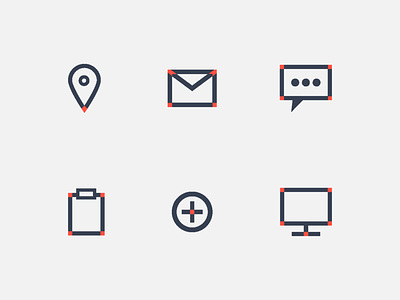 Icon Pack [orange corners] 2019 app bundle design flat flat icons icon icons icons pack illustration ios minimal mobile scetch ui ux vector vector icons web website