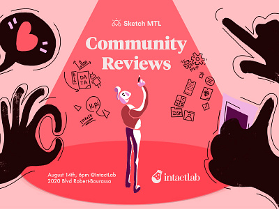 ✍️ illustration for Sketch MTL event Community Review 2 community illustration montreal mtl share sketch