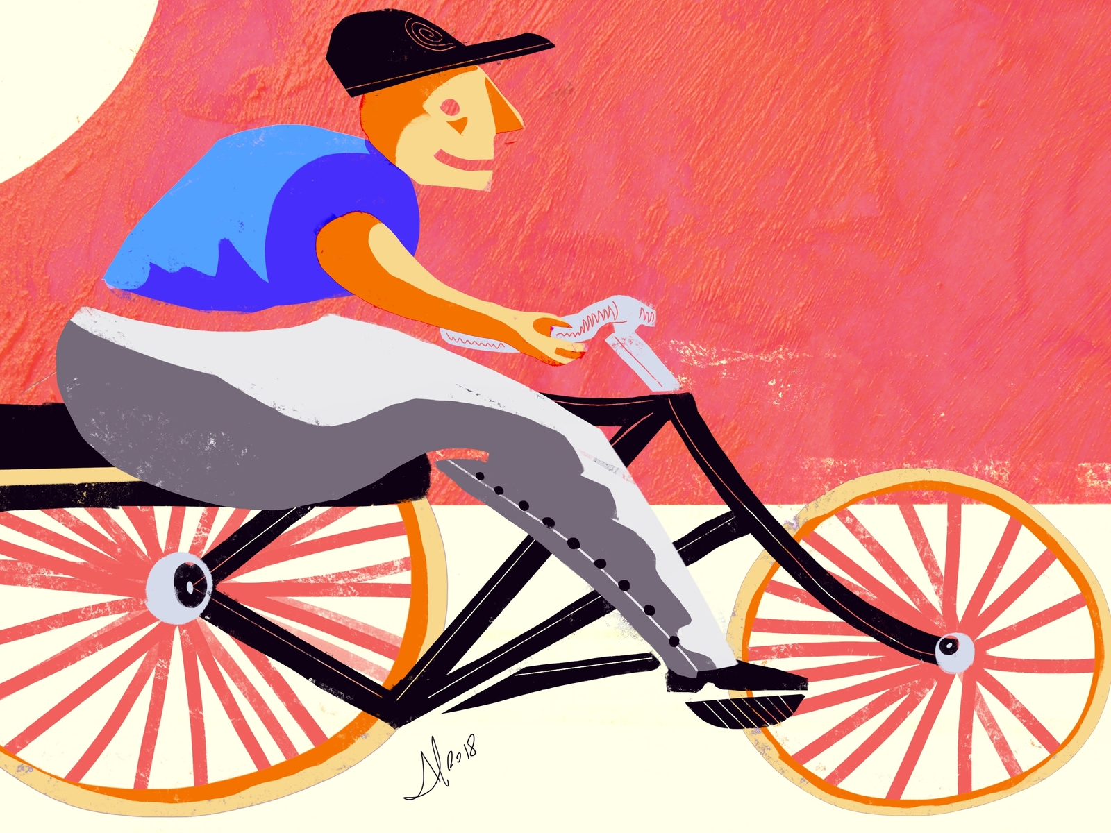 Sunday Bike by Michael Descharles on Dribbble