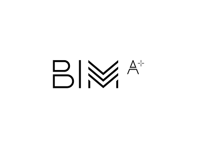 BIM A+ artwork bim logo monogram typo typography university