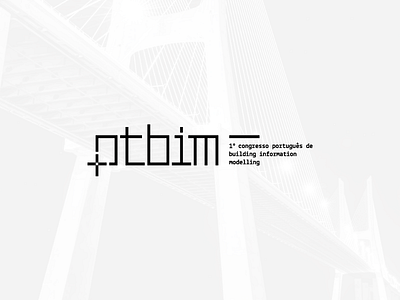 PTBIM bim building information lettering logo logotype modelling monogram pt type typo