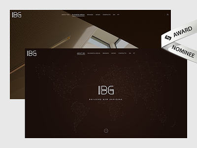 IBG Website Award Nominee award design ibg minimal nominee ui ux web web design website wordpress