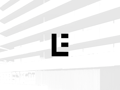 LE Monogram architecture branding building creative le logo minimal monogram
