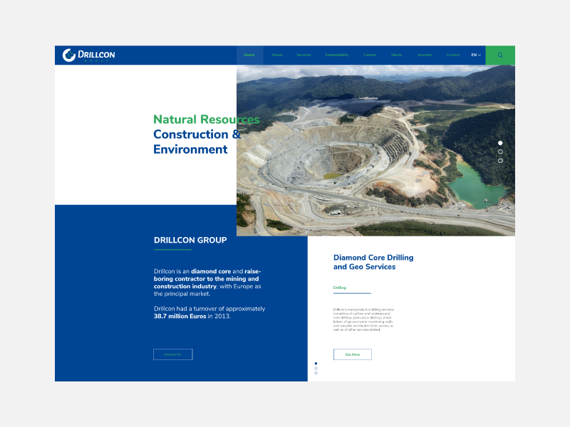 Drillcon Group Website Concept ui webdesign website drillcon