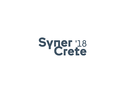SynerCrete'18 Conference branding concrete logo logotype type typo typography