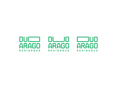 Duo Arago Residence branding estate experimental logo monogram real residential
