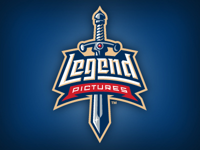Legend Pictures legend pictures lettering logo studio simon sword