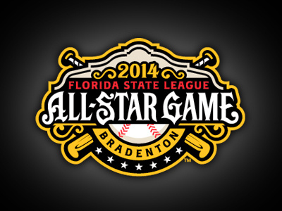 Florida State League All-Star Game all star ball baseball bats bradenton logo studio simon