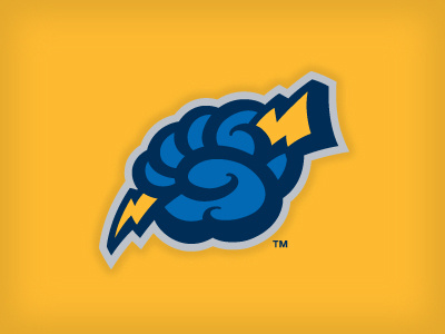 Thunder baseball fist lightning logo sports studio simon thunder