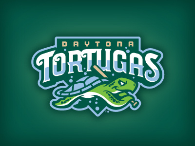 Daytona Tortugas baseball bat daytona logo studio simon tortugas turtle