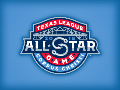 2015 Texas League All-Star Game all star baseball bridge corpus christi fish hook hook logo studio simon
