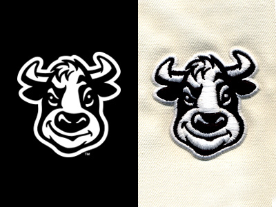 Tipper baseball bull embroidery horns logo studio simon