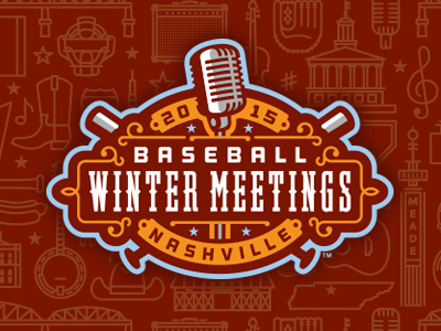 2015 Baseball Winter Meetings baseball bat country logo microphone music nashville studio simon western