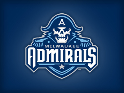 Wait 'til Your Father Gets Home admirals hockey logo milwaukee nautical navy skeleton studio simon